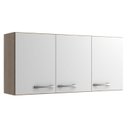 Ver imagem 1 de Armário Multiuso Aéreo 3 Portas Essencial Branco/Castanho