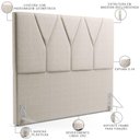 Ver imagem 6 de Cabeceira Cama Box Casal King 195cm Aura Linho W01 Cru - Mpozenato