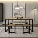 Ver imagem 1 de Conjunto Concept Mesa 160x90cm 1 Banco 2  Lugares 120cm e 2 Banquetas CabeCasa MadeiraOriginals