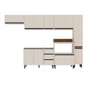 Ver imagem 2 de Cozinha Completa Koya 12 Portas 3 Gavetas 40250032 Creme - Politorno