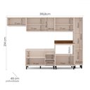 Ver imagem 4 de Cozinha Completa Koya 12 Portas 3 Gavetas 40250032 Creme - Politorno