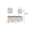 Ver imagem 4 de Cozinha Completa Modulada 5 Peças 3 Balcões 2 Armários Aéreos Iluminata