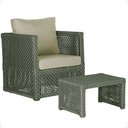 Ver imagem 1 de Mesa Centro e 1 Poltrona Madri Corda Náutica Estofado 7 Trama Original