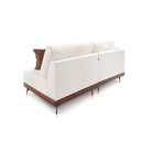 Ver imagem 3 de Sofá 3 Lugares Luxo Modulado Linho Off White 2,0m Chaise Lado Esquerdo