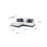 Sofá 3 Lugares Luxo Modulado Linho Off White 2,0m Chaise Lado Esquerdo - 4
