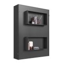 Ver imagem 4 de Cama de Casal Articulável Vertical com Nichos Grafite