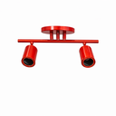 Ver imagem 1 de Spot Trilho Industrial Aluminio Teto 2 Luzes Gu10 Bivolt Lumini Lab - Vermelho Brilhante