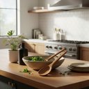 Ver imagem 2 de Kit 6 Colheres de Pau 30 Cm em Madeira Artesanal Teixeira:marrom-claro