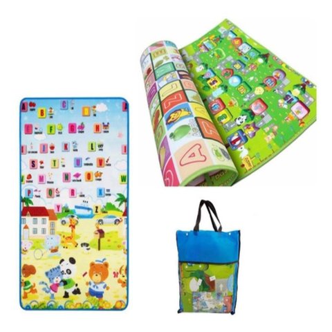 Tapete Infantil Dupla Face Térmico, Tatame Educativo para Criança e Bebê, Impermeável para Atividade