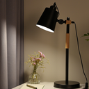 Ver imagem 5 de Luminária de Mesa 57cm Retrô Escandinava Articulada Metal Madeira Gimpo Kjtd-687: Preto