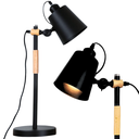 Ver imagem 1 de Luminária de Mesa 57cm Retrô Escandinava Articulada Metal Madeira Gimpo Kjtd-687: Preto