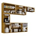 Ver imagem 3 de Armario de Cozinha Nara Compacta 8 Portas com 1 Gaveta 193cm Cinamomo/cinza