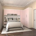 Ver imagem 1 de Quarto Modulado Casal de Canto 5 Peças 9 Portas 4 Gavetas Alpes Luciane