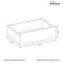 Ver imagem 5 de Guarda Roupa Casal Doble 4 Portas e 4 Gavetas Freijó/titanium com Espelho - Móveis Albatroz