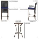 Ver imagem 2 de Mesa Bistrô e 2 Banquetas Roma Marrom Corda Náutica Estofado 10 Trama Original
