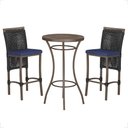 Ver imagem 1 de Mesa Bistrô e 2 Banquetas Roma Marrom Corda Náutica Estofado 10 Trama Original
