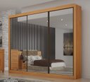 Ver imagem 1 de Guarda Roupa Casal 3 Portas Espelhado Milano - Arbo Design