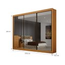Ver imagem 3 de Guarda Roupa Casal 3 Portas Espelhado Milano - Arbo Design