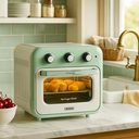Ver imagem 2 de Fritadeira Forno Air Fryer Vintage Verde 16 Litros 127v com Acessórios