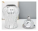 Ver imagem 6 de Vaso Decorativo Porcelana Chinesa Branco Prateado 50x24