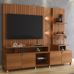 Home para Tv até 55 Led Frisado 2,10m Lukaliam Móveis - 1