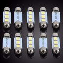 Ver imagem 4 de Lâmpada LED Veicular C5W Torpedo 36mm 3SMD 5050 Iluminação Pingo Super Branco Teto Painel Carro