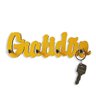 Porta Chaves Decorativo em MDF Gratidão Amarelo - 1
