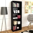 Ver imagem 3 de Estante Livreiro 5 Prateleiras 180x60 Cm Preto Arly Preto