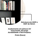 Ver imagem 6 de Estante Livreiro 5 Prateleiras 180x60 Cm Preto Arly Preto