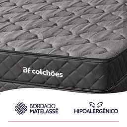 Colchão Casal Ortopédico Espuma D45 Extra Firme 138x188x17cm Bf Colchões - 5