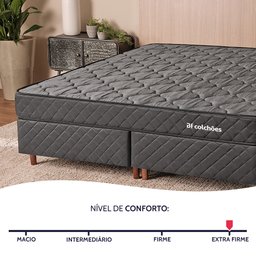 Colchão Casal Ortopédico Espuma D45 Extra Firme 138x188x17cm Bf Colchões - 3