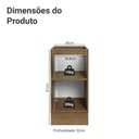Ver imagem 2 de Balcão de Cozinha 40 Cm 1 Porta (sem Tampo) Rustic/cinza Lux Madesa Rustic/cinza