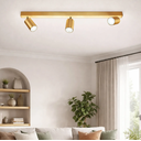 Ver imagem 1 de Perfil de Led Sobrepor Pontual Dourado 1m + 3 Spots 3000k