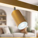 Ver imagem 2 de Perfil de Led Sobrepor Pontual Dourado 1m + 3 Spots 3000k