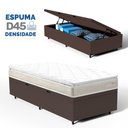 Ver imagem 2 de Cama Box Baú com Colchão de Espuma D45 Pillow Top Ortopédico Domo Solteiro 88cm