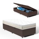 Ver imagem 1 de Cama Box Baú com Colchão de Espuma D45 Pillow Top Ortopédico Domo Solteiro 88cm