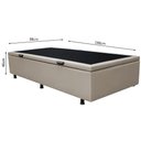 Ver imagem 4 de Base Box Baú para Cama Solteiro 88x188cm Liz S05 Corano Bege - Mpozenato