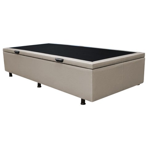Base Box Baú para Cama Solteiro 88x188cm Liz S05 Corano Bege - Mpozenato