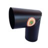 Joelho para Tubo de Chaminé Preto Diâmetro 10cm - 1