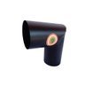 Joelho para Tubo de Chaminé Preto Diâmetro 10cm - 2