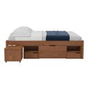 Ver imagem 2 de Cama Charme Casal Cor Amêndoa com 4 Gavetas e 12 Nichos 199 Cm - 73810