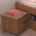 Ver imagem 5 de Cama Charme Casal Cor Amêndoa com 4 Gavetas e 12 Nichos 199 Cm - 73810