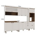 Ver imagem 3 de Cozinha Modulada Cristal 310 Cm Conjunto Clássico Provençal Cor:branco com Ébano