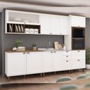 Ver imagem 1 de Cozinha Modulada Cristal 310 Cm Conjunto Clássico Provençal Cor:branco com Ébano