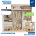 Ver imagem 4 de Guarda-roupa Casal 3 Portas de Correr e 3 Espelhos Evidence - Branco