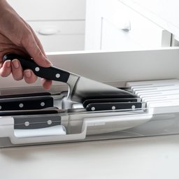 Organizador De Facas Clear Branco Fechado OU - 3