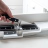 Organizador De Facas Clear Branco Fechado OU - 3
