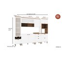 Ver imagem 3 de Cozinha Completa 6 Peças 1 Cristaleira 2 Armários Aéreos 1 Paneleiro 2 Balcões Iluminata 