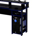Ver mais imagens de Mesa para Computador Gamer Espaço para 2 Monitores e Cpu Preto/azul