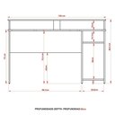 Ver imagem 5 de Mesa para Computador Gamer Espaço para 2 Monitores e Cpu Preto/azul